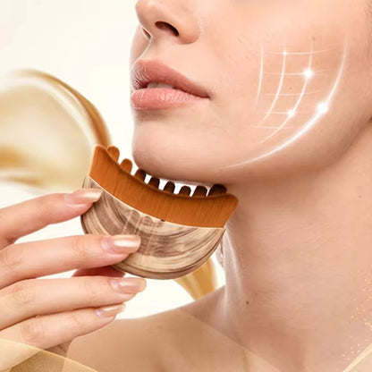 2pcs Lymphatic Contour Massager for Face Skin Scraping Face Guasha Brush Drainage MassagerFits Skin Contours, Detox & Relaxation