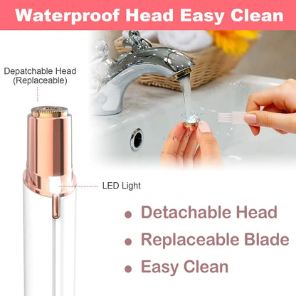 Finishing Touch Hair Remover Electric Razor for Women with LED Light Instant and Painless Portable Lipstick Hair Removal Tools