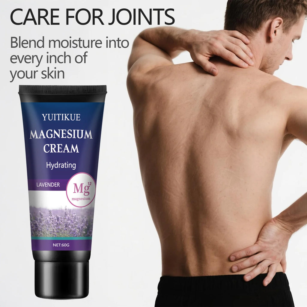 Magnesium Cream Lavender | Joint Care (Waist/Knee/Neck) | Hydrating | Easy Absorb Non-Greasy | Daily Body Care Cream 60g