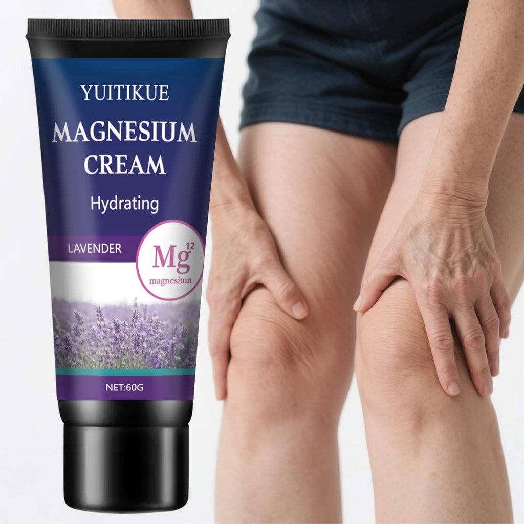 Magnesium Cream Lavender | Joint Care (Waist/Knee/Neck) | Hydrating | Easy Absorb Non-Greasy | Daily Body Care Cream 60g